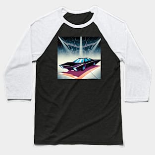 Retro Futuristic Car Baseball T-Shirt